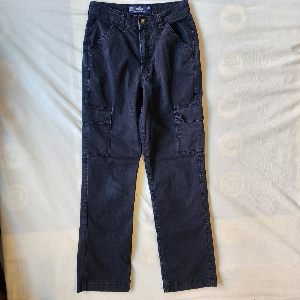 Hollister Cargo Pants Women 3R/2R Navy Blue Fair Ultra High-Rise Dad Pant